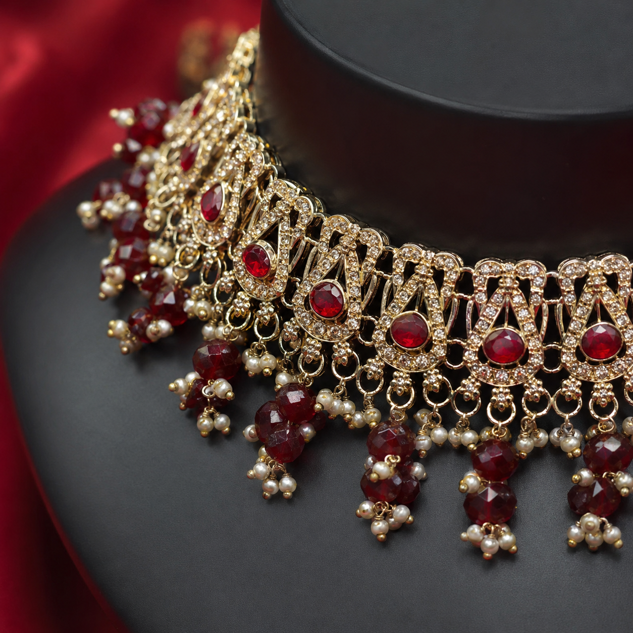 The Rubélisse Gold-Plated Zircon Bridal Choker Set Jovera Joyce