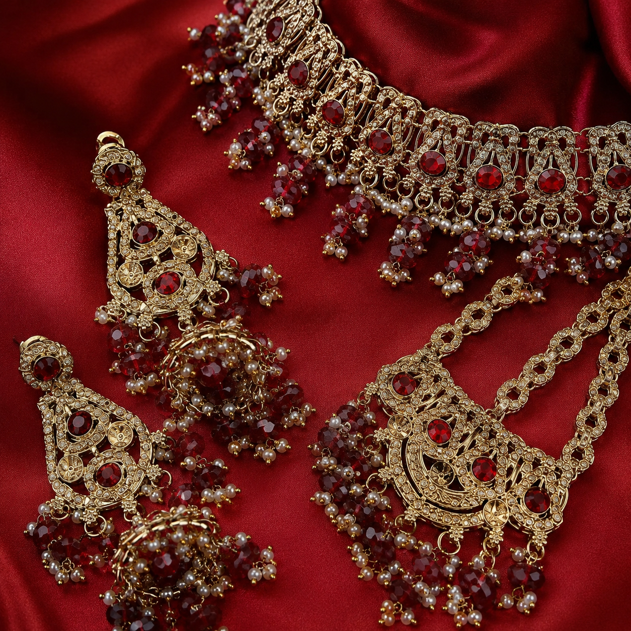 The Rubélisse Gold-Plated Zircon Bridal Choker Set Jovera Joyce