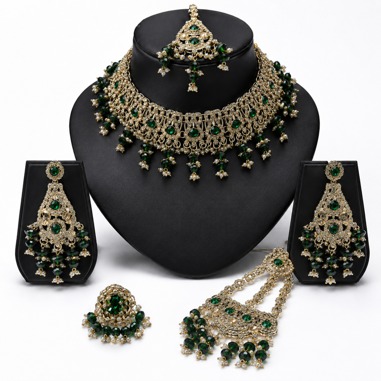 The Verdelune Gold-Plated Pearl Bridal Parure Jovera Joyce