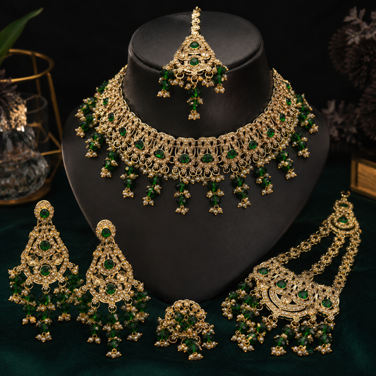 The Verdelune Gold-Plated Pearl Bridal Parure Jovera Joyce