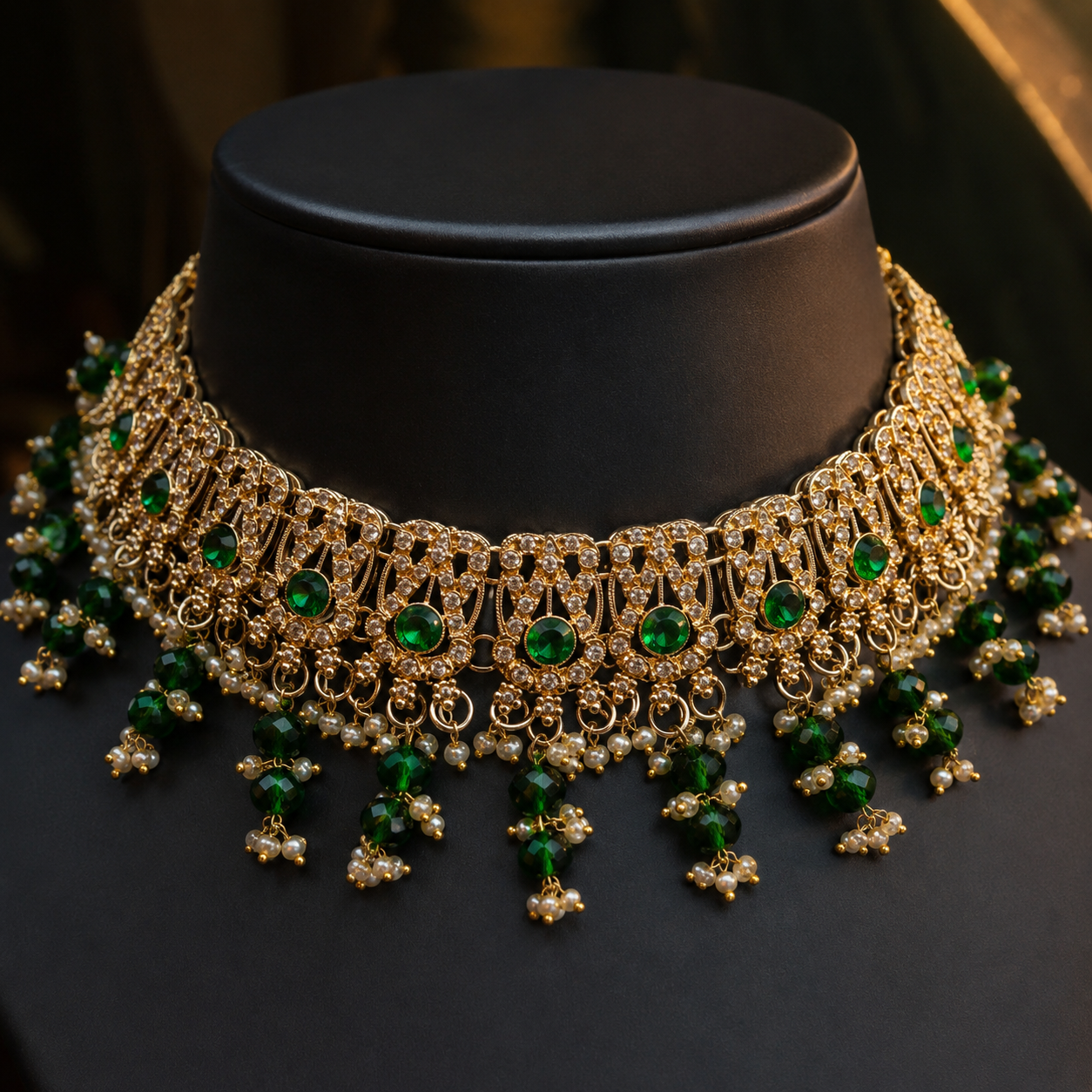 The Verdelune Gold-Plated Pearl Bridal Parure Jovera Joyce