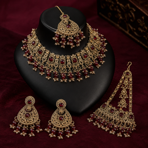 The Rougevielle Gold-Plated Pearl Bridal Parure Jovera Joyce