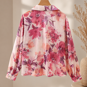 Fashion Casual Two-piece Suit Printed Long Sleeve Shirt High Waist Skirt Suit Jovera Joyce