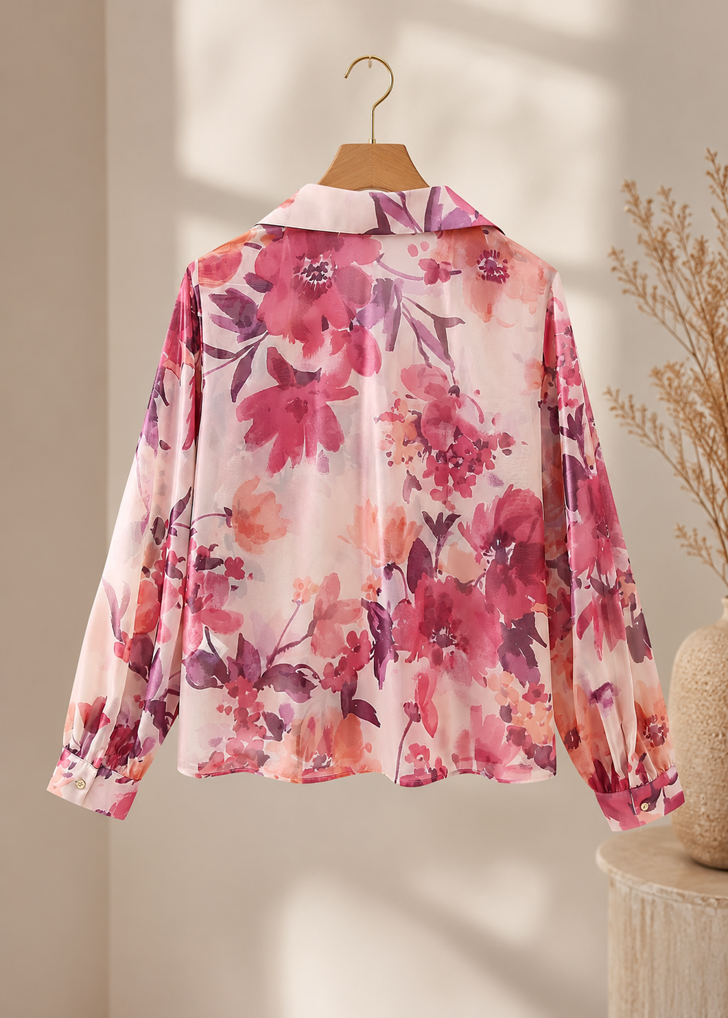 Fashion Casual Two-piece Suit Printed Long Sleeve Shirt High Waist Skirt Suit Jovera Joyce