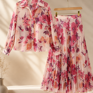 Rosalie Pleated Ensemble | Luxury Women's Co-Ord Set Jovera Joyce