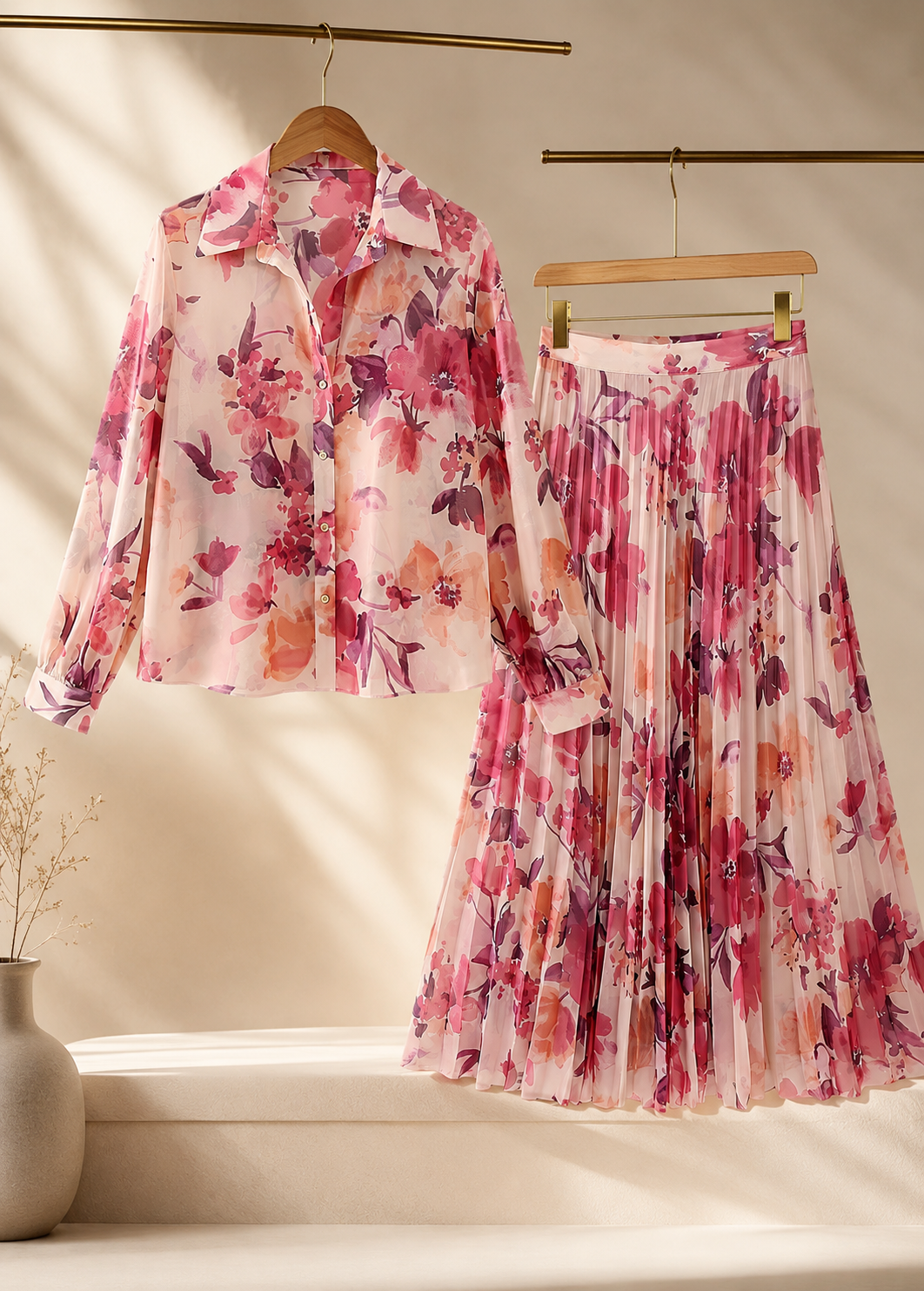 Rosalie Pleated Ensemble | Luxury Women's Co-Ord Set Jovera Joyce