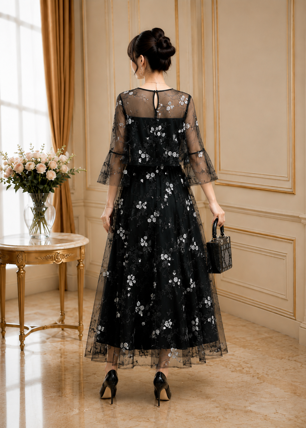 Maison Fleur Embroidered Tulle Gown Jovera Joyce