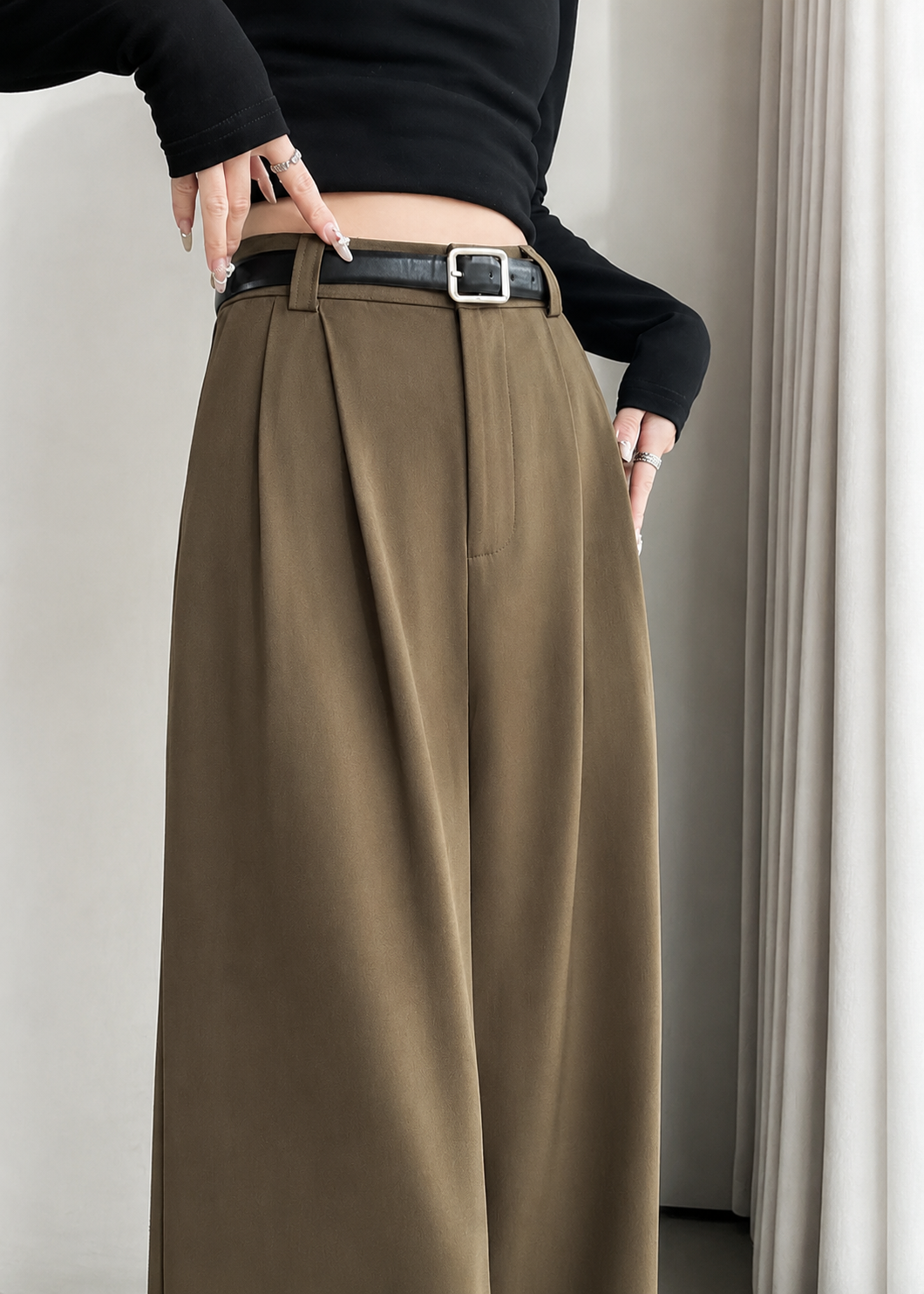 2025 SpringSummer High-End Flowy Suit Pants Jovera Joyce