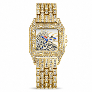 Square Full Star Leopard Diamond Women's Watch Quartz Women's Watch Jovera Joyce