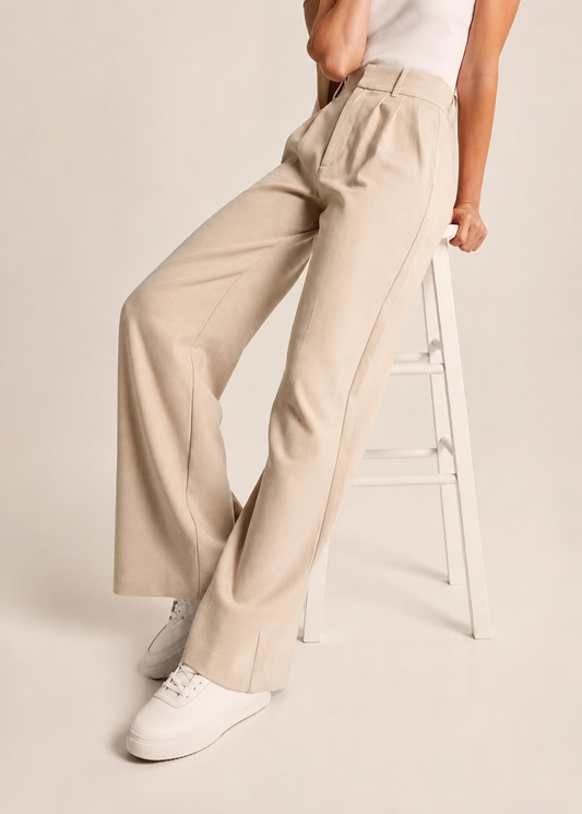 Commuter Drapey Slimming High-Waist Wide-Leg Pants With Pockets Jovera Joyce