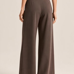 Commuter Drapey Slimming High-Waist Wide-Leg Pants With Pockets Jovera Joyce