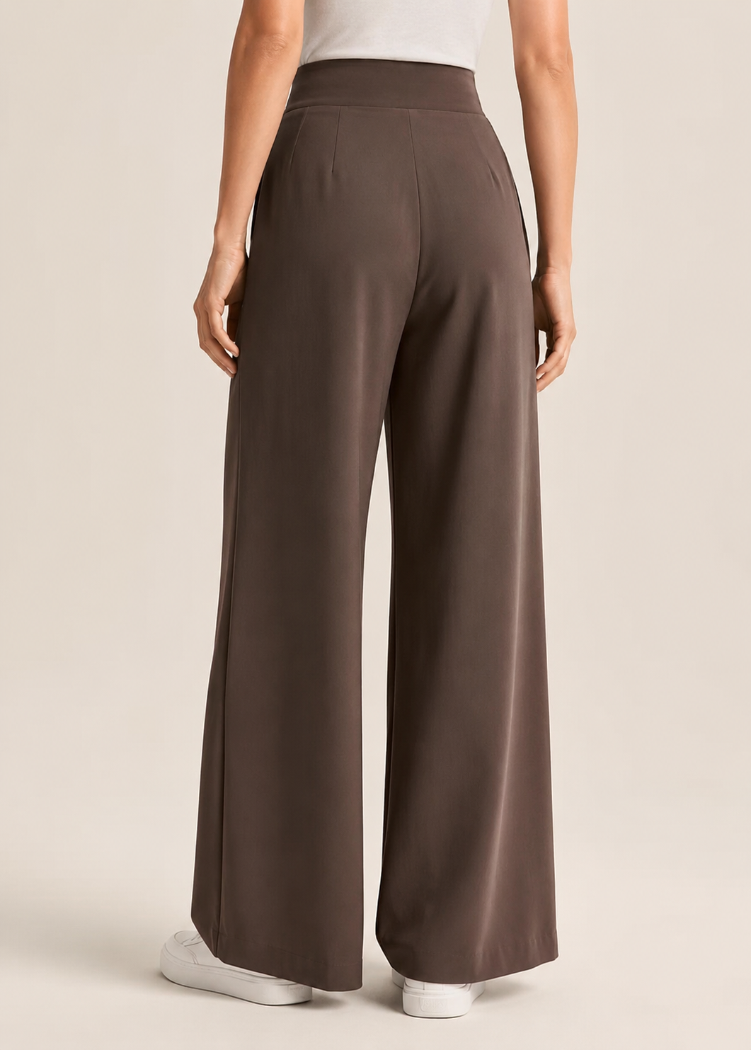 Commuter Drapey Slimming High-Waist Wide-Leg Pants With Pockets Jovera Joyce