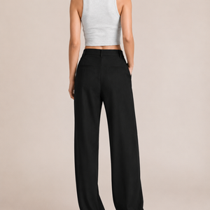 Commuter Drapey Slimming High-Waist Wide-Leg Pants With Pockets Jovera Joyce