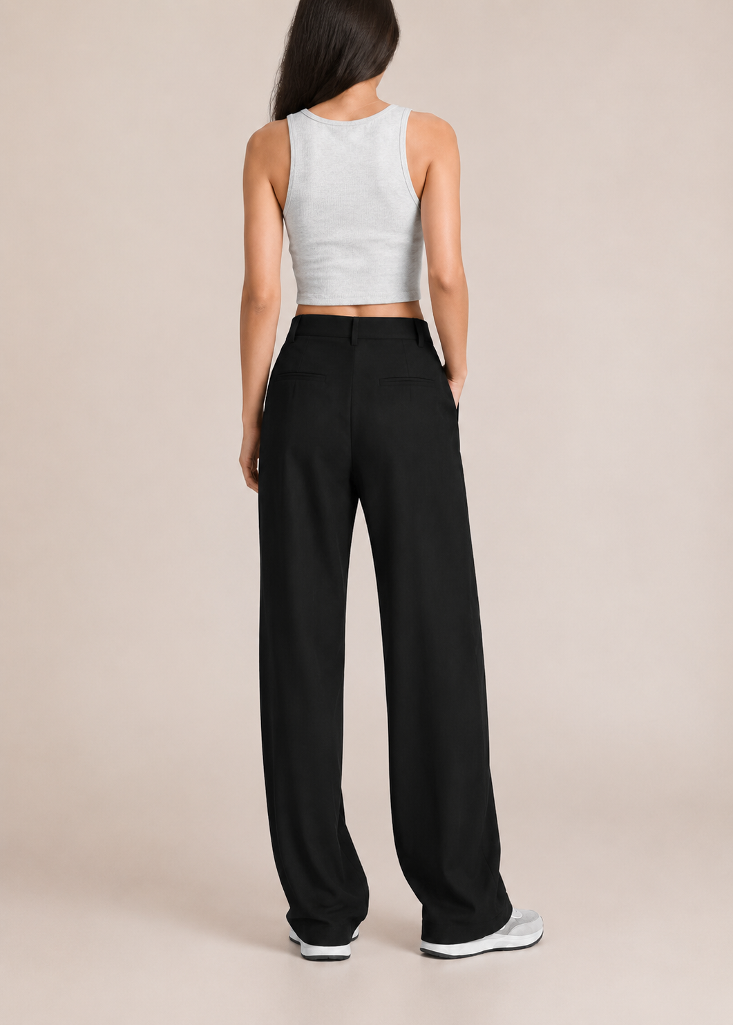 Commuter Drapey Slimming High-Waist Wide-Leg Pants With Pockets Jovera Joyce
