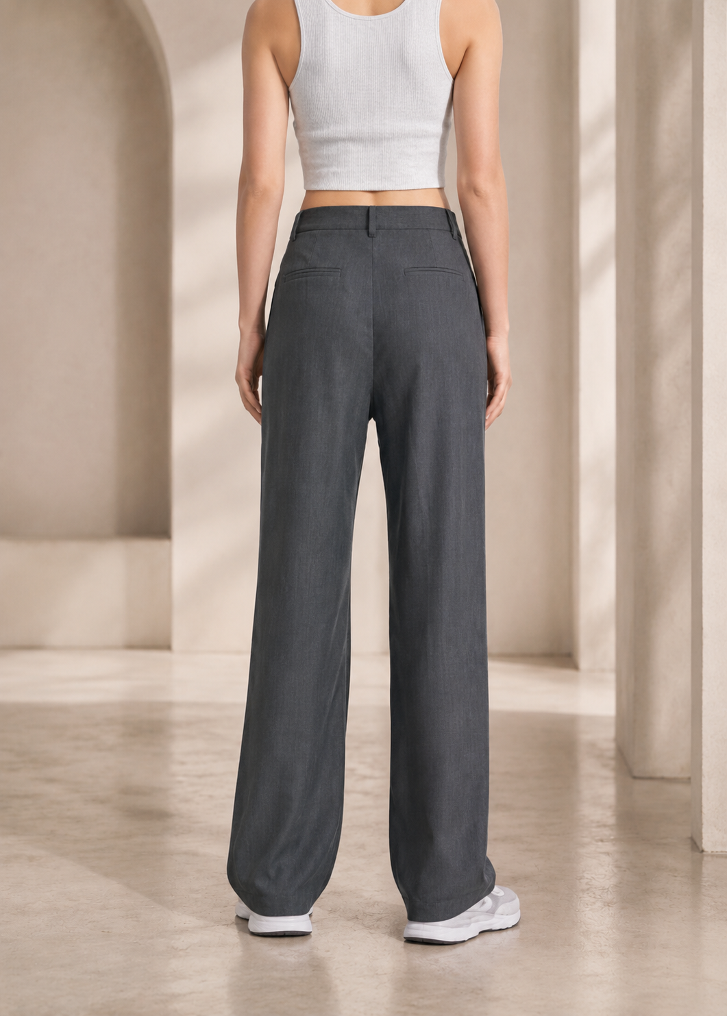 Commuter Drapey Slimming High-Waist Wide-Leg Pants With Pockets Jovera Joyce