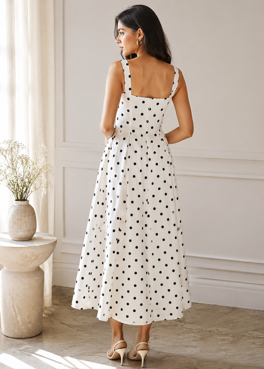 Étoile Noire Polka Maxi Dress Jovera Joyce