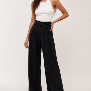 Monaco Wrap-Waist Wide-Leg Trousers Jovera Joyce