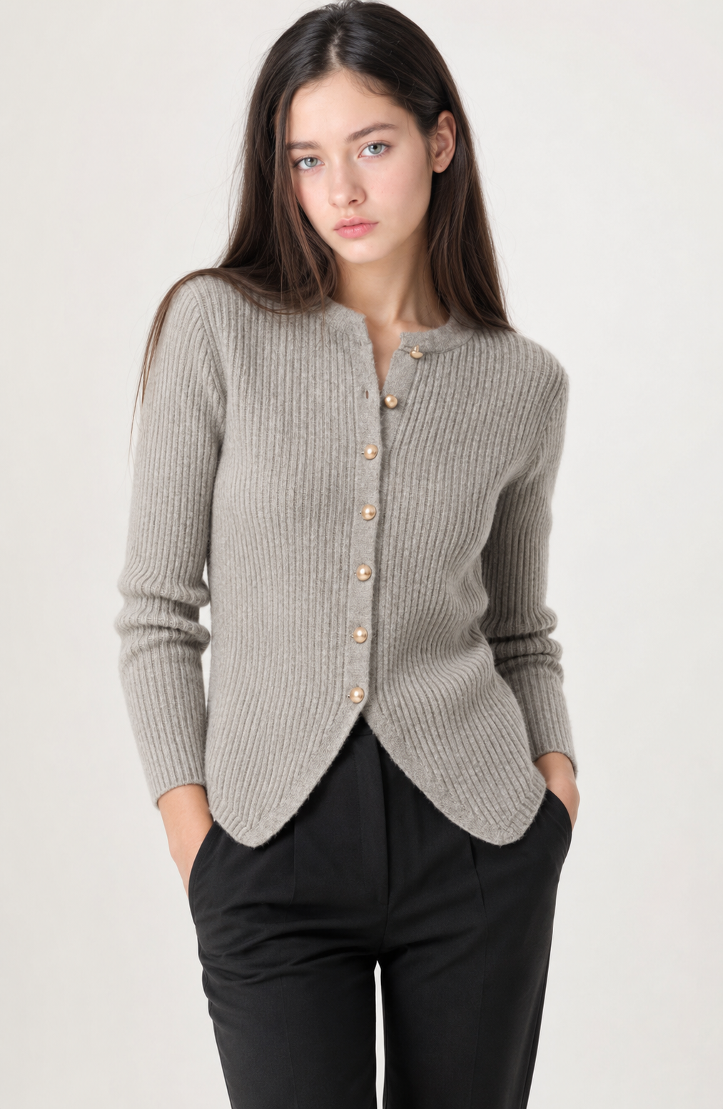 Monaco Ribbed Button Cardigan Jovera Joyce