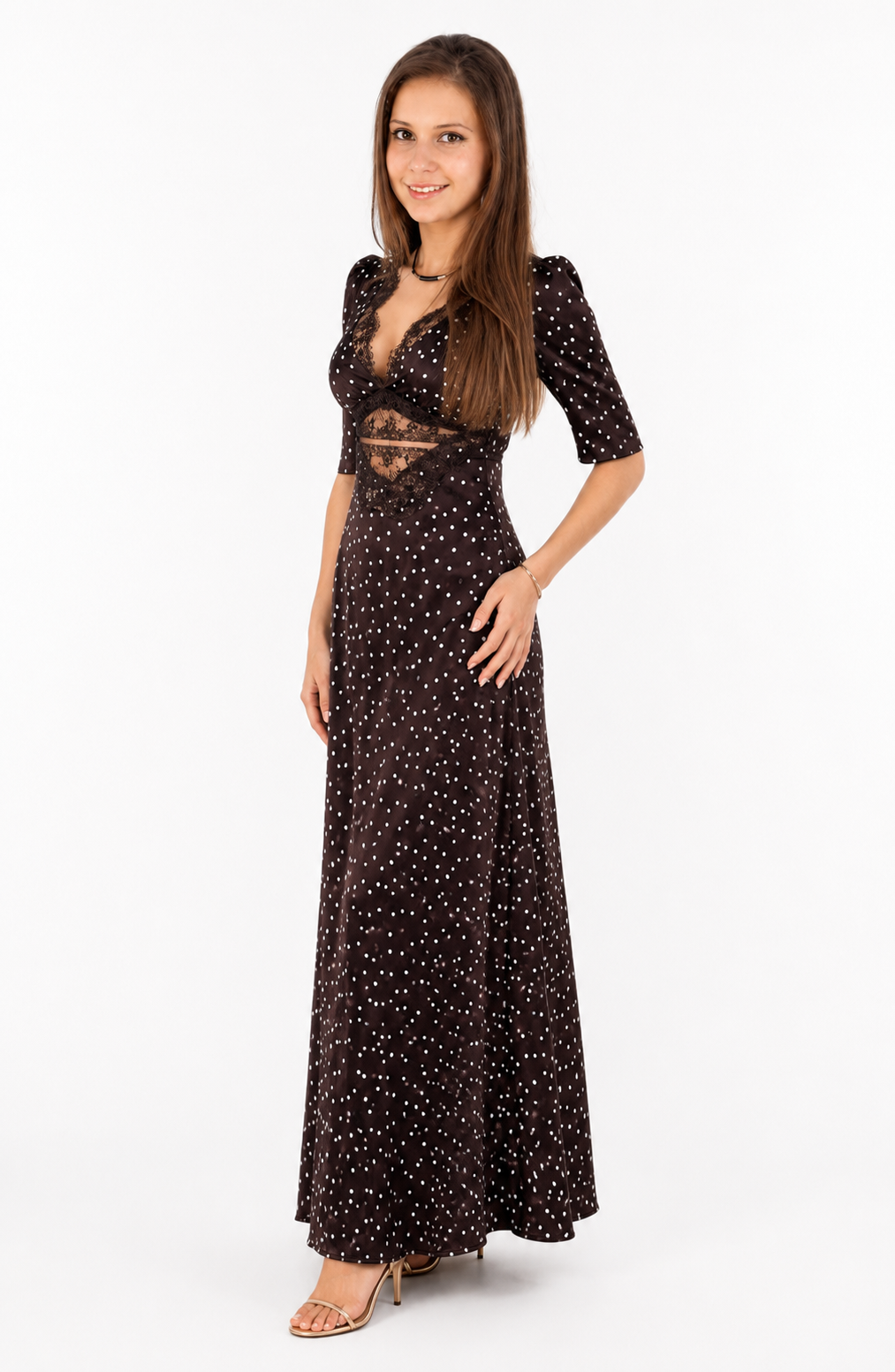 Noir Héritage Dot Maxi Dress Jovera Joyce