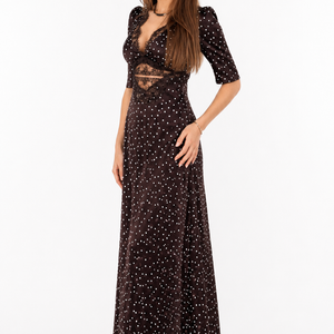 Noir Héritage Dot Maxi Dress Jovera Joyce