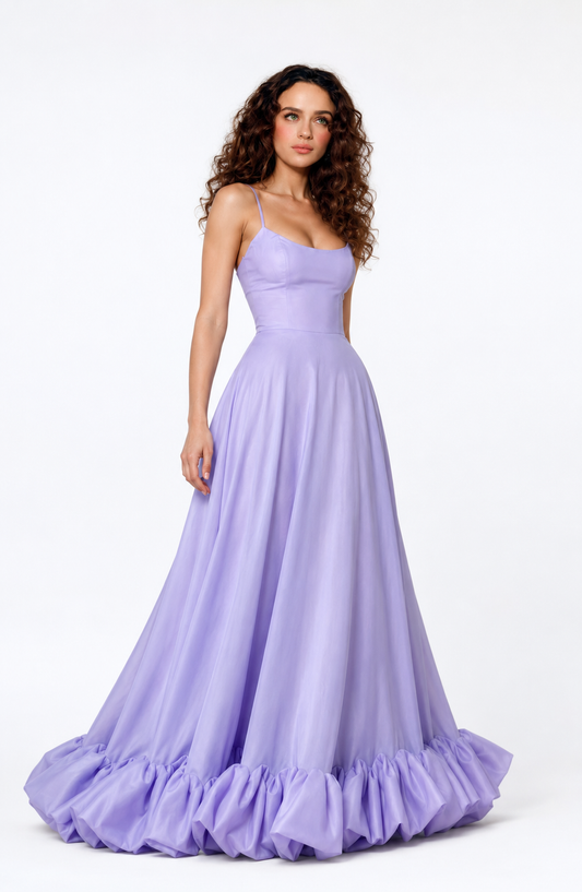 Etoile Ruffle Chiffon Dress Jovera Joyce