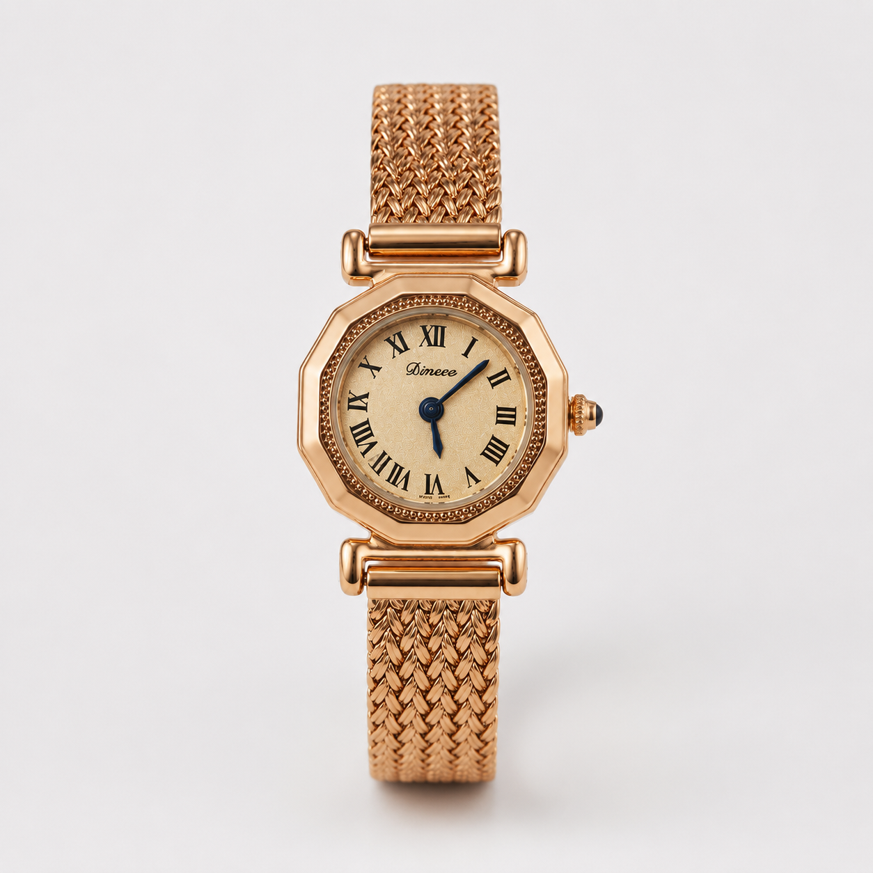 Vintage Gold-Tone Octagonal Women’s Watch with Roman Numeral Dial Jovera Joyce