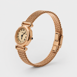 Vintage Gold-Tone Octagonal Women’s Watch with Roman Numeral Dial Jovera Joyce