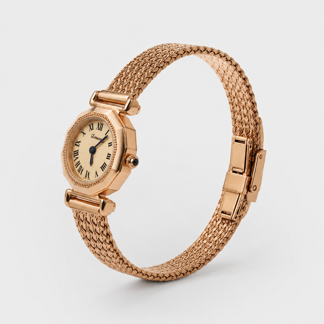 Vintage Gold-Tone Octagonal Women’s Watch with Roman Numeral Dial Jovera Joyce