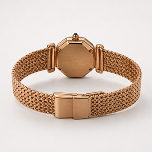 Vintage Gold-Tone Octagonal Women’s Watch with Roman Numeral Dial Jovera Joyce