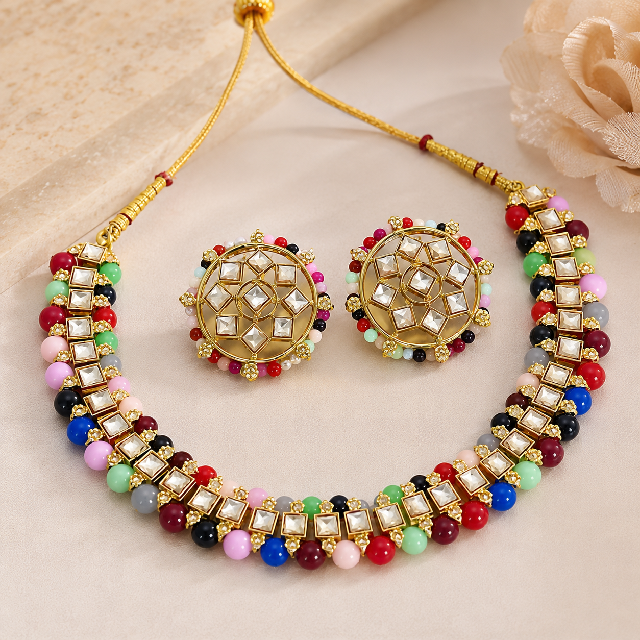 The Aurélisse Gold Zircon Necklace &amp; Earrings Set Jovera Joyce