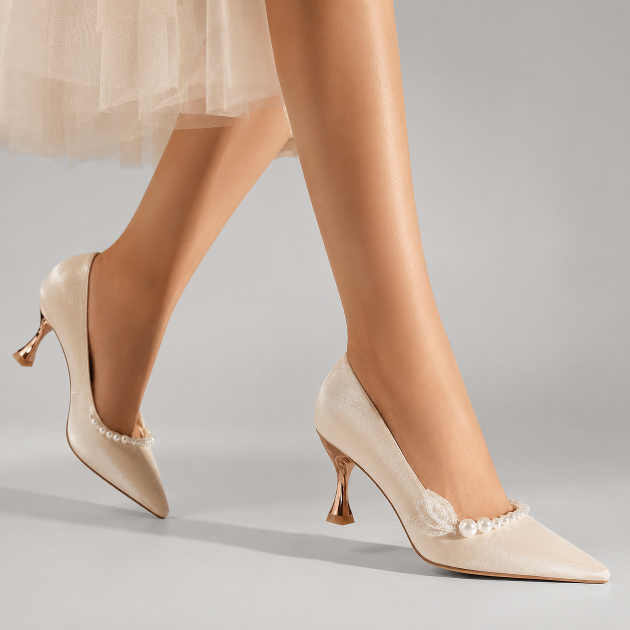 Xiuhmu Wedding Bridal Shoes, Banquet High Heels, 2025 New Style Elegant Versatile Wedding Shoes For Women Jovera Joyce