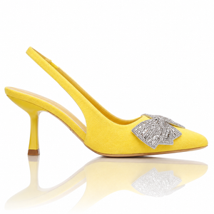 New Summer Women's European Style Bow & Rhinestone Pointed Toe Slim Heel Sandals, Plus Size High Heels Jovera Joyce