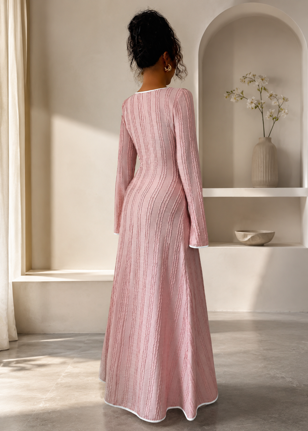 Slim-fitting Simple Long Sleeve Dress Women's Clothing Jovera Joyce