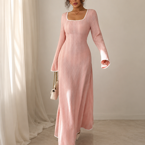 Slim-fitting Simple Long Sleeve Dress Women's Clothing Jovera Joyce