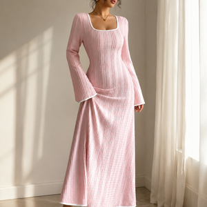 Slim-fitting Simple Long Sleeve Dress Women's Clothing Jovera Joyce