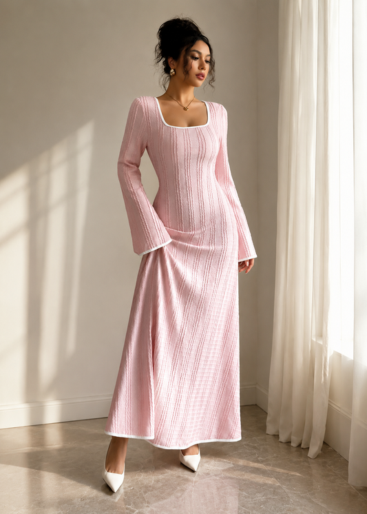 Slim-fitting Simple Long Sleeve Dress Women's Clothing Jovera Joyce