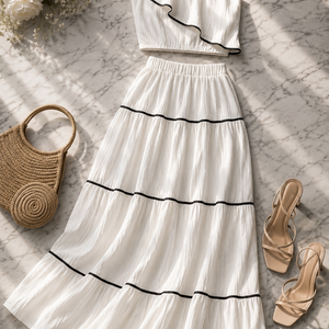 Casual Fashion Elegant Off-Shoulder Vest Dress Two-Piece Women's Clothing Jovera Joyce
