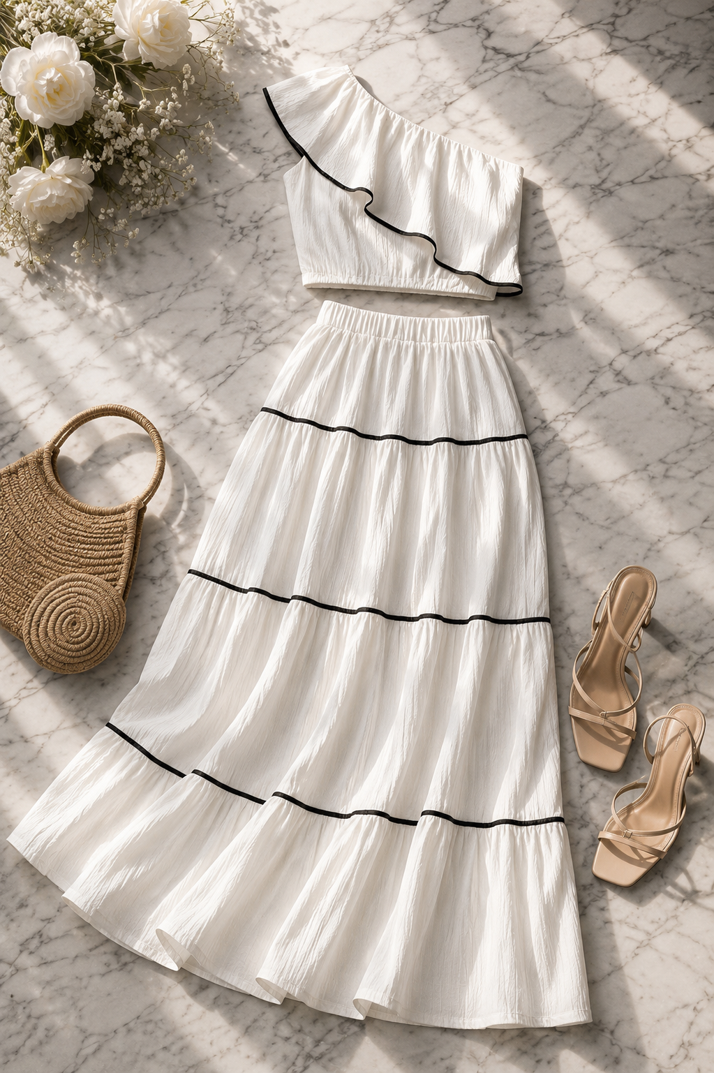 Casual Fashion Elegant Off-Shoulder Vest Dress Two-Piece Women's Clothing Jovera Joyce