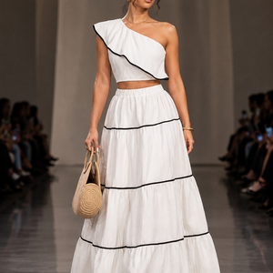 Casual Fashion Elegant Off-Shoulder Vest Dress Two-Piece Women's Clothing Jovera Joyce