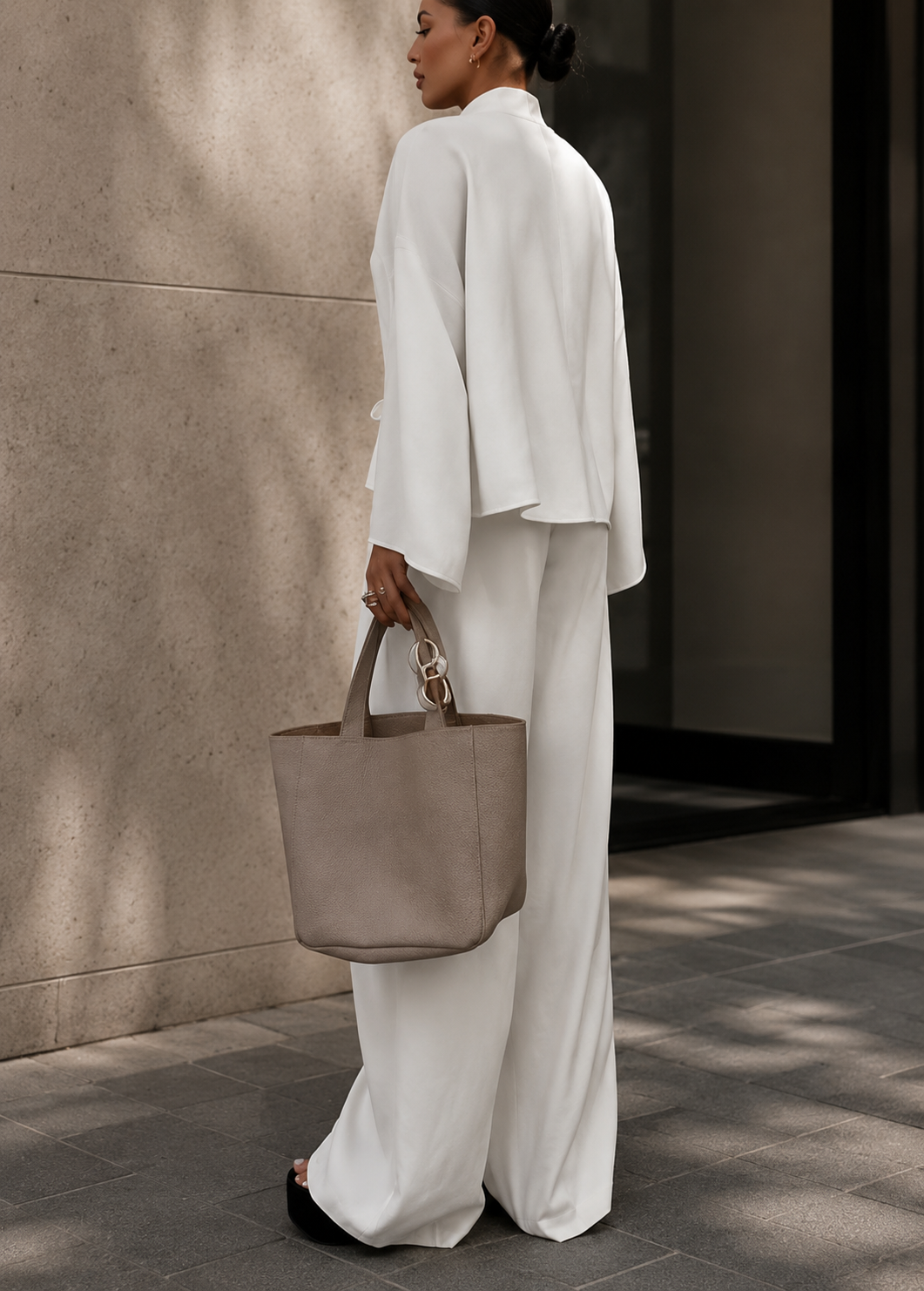 High-end Lace-up Shirt And Pants Casual Fashion Set Jovera Joyce