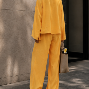 High-end Lace-up Shirt And Pants Casual Fashion Set Jovera Joyce