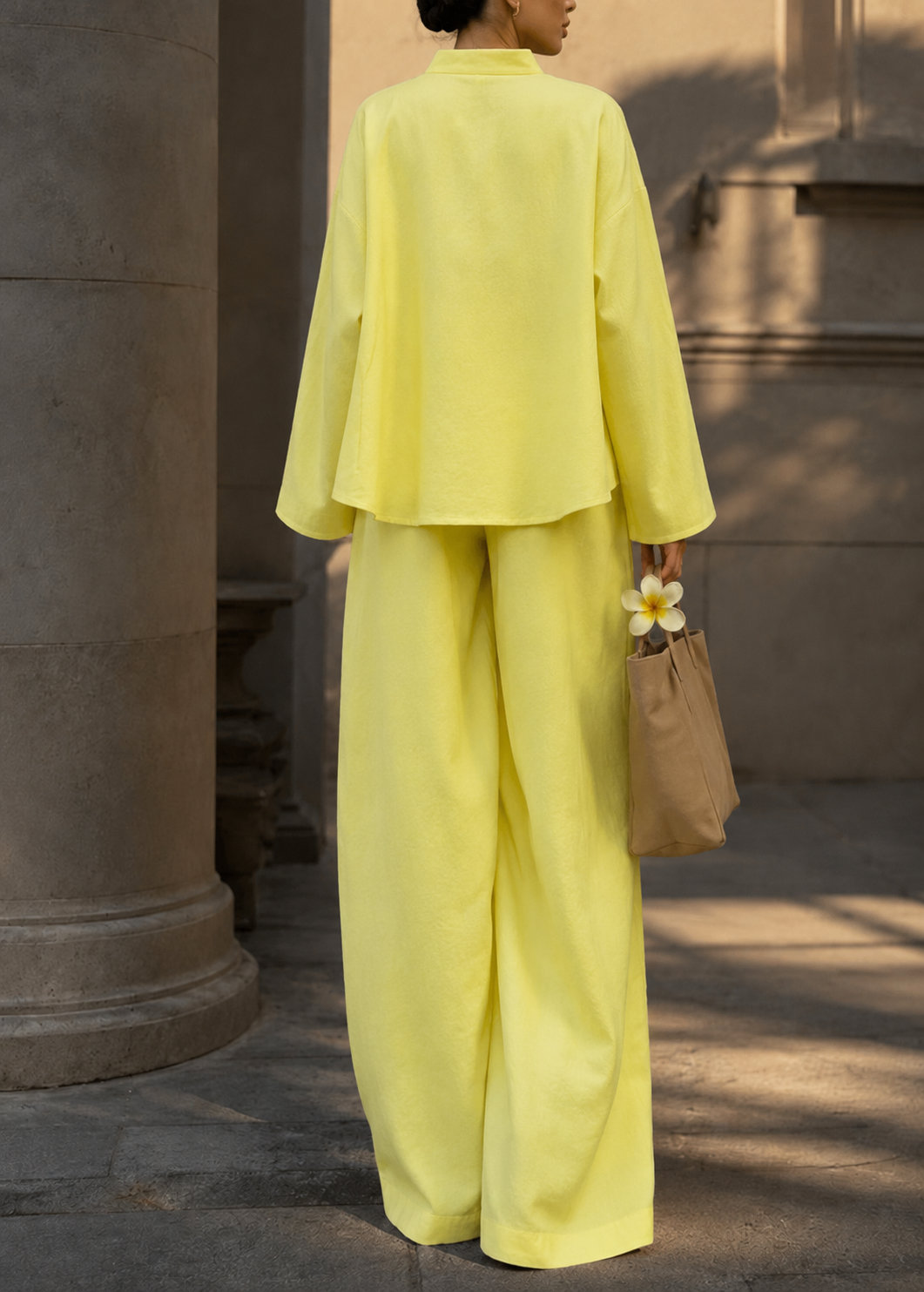 High-end Lace-up Shirt And Pants Casual Fashion Set Jovera Joyce