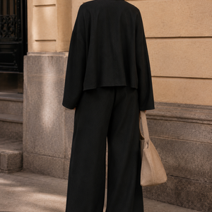 High-end Lace-up Shirt And Pants Casual Fashion Set Jovera Joyce