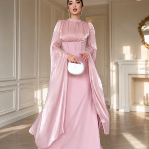 Elegant Long Sleeve Silky Comfortable Maxi Dress Soft Dress Jovera Joyce