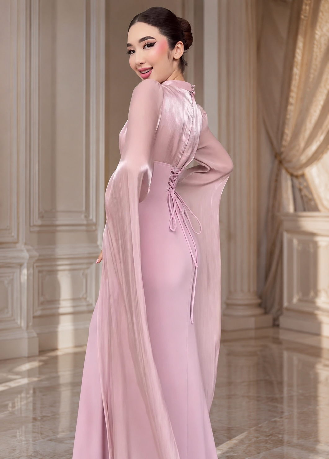 Rose Celestia Fishtail Gown Jovera Joyce