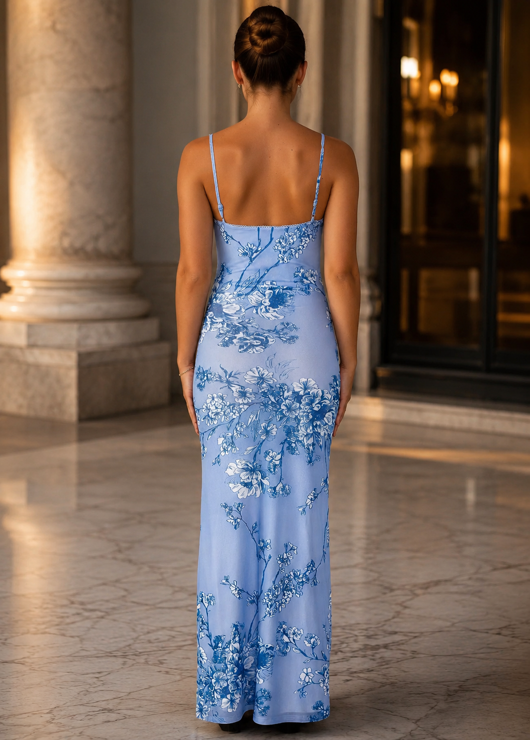 Azure Bloom Slip Dress Jovera Joyce