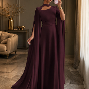 Womens Lace-Up Cloak Fit-and-Flare Dress Jovera Joyce