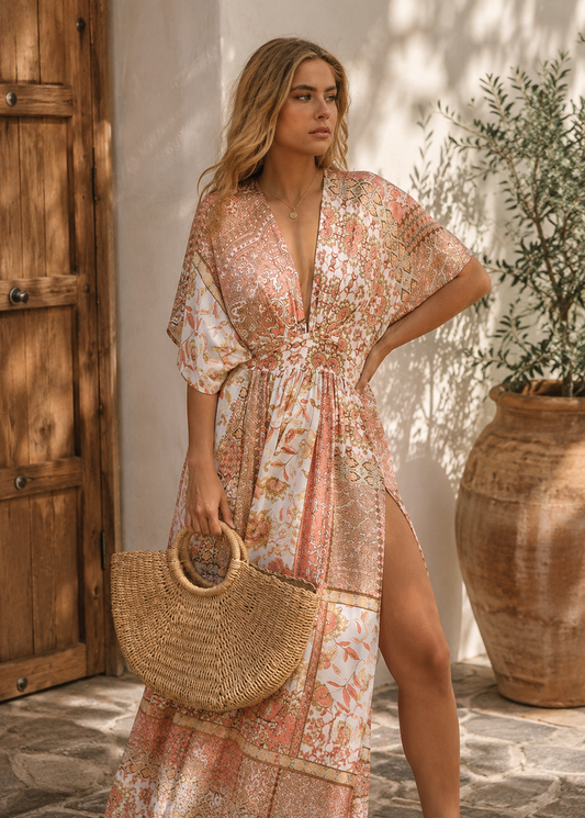 Marbella Rosewood Maxi Dress Jovera Joyce