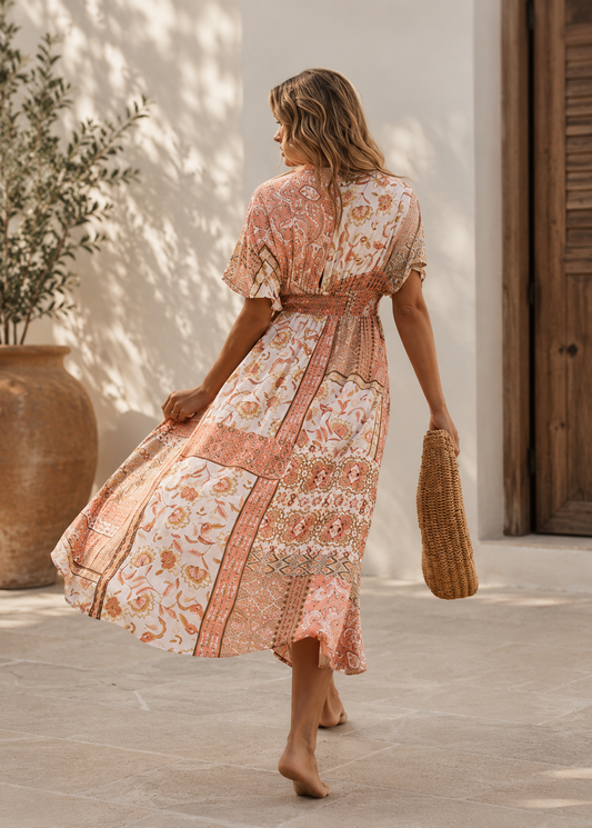 Marbella Rosewood Maxi Dress Jovera Joyce