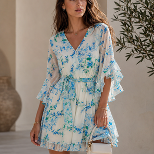 Roselle Bloom Wrap Mini Dress Jovera Joyce
